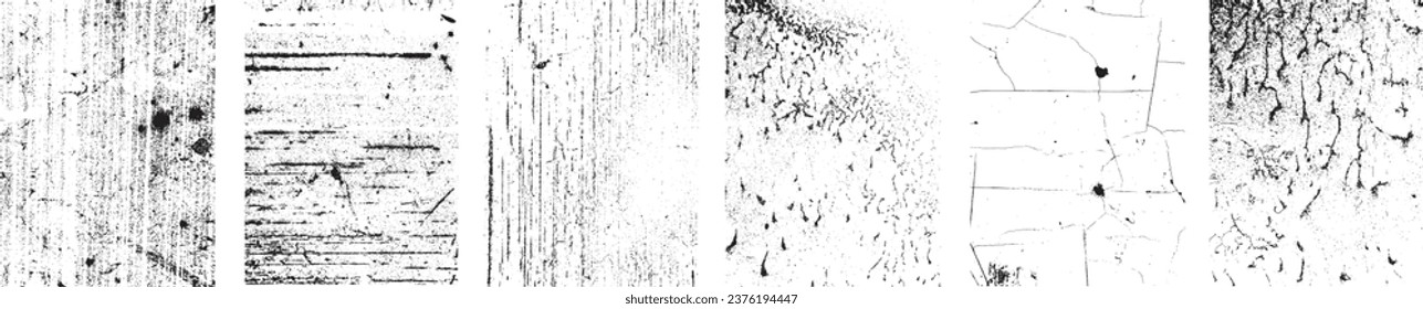Grunge distress Backgrounds set.Texture Vector.Dust Overlay Distress ,Simply Sitúe la ilustración sobre cualquier objeto para crear un efecto angustiado .abstract,splattered, sucio, textura para su diseño. 