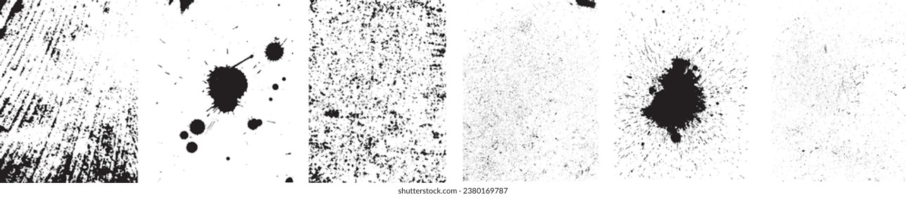 Grunge distress Backgrounds set.Texture Vector.Dust Overlay (Distancia de superposición de tinta),Colocar textura sobre cualquier objeto para crear un efecto angustiado .abstract,splattered, sucio, texturizado fondo para su diseño. 