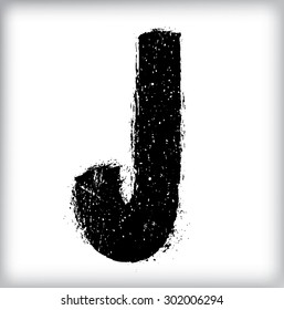 Grunge Distress Ink Splash Letter . Vector Destroy Style Hand Drawn Alphabet Font 