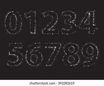 Grunge Distress Ink Splash Numbers Vector Stock Vector (Royalty Free ...