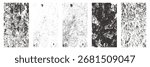 Grunge distress paint backgrounds. Rough cracked surfaces, dust overlays, and wood wall backgrounds