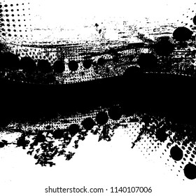 Grunge Distress Texture . ink blots, splats .Vector Illustration