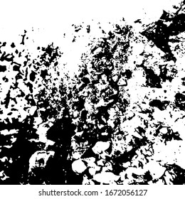Grunge distress texture.Vector abstract background.Black and white pattern