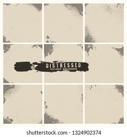 Grunge distressed background element set	