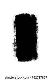 Grunge distressed background, vector template, dusty and grainy wallpaper. Hand painted with paint roller . Simple black stroke, shape on white background