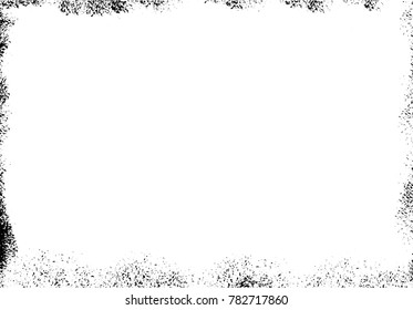 Grunge distressed background, vector template, dusty and grainy wallpaper. Hand painted with paint roller. Subtle frame border 