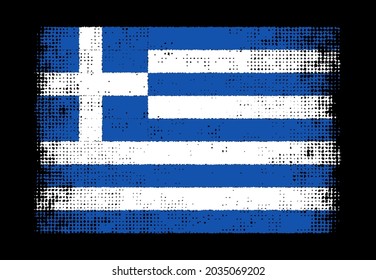 Grunge distressed flag of Greece.