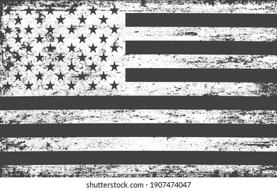 Grunge distressed flag of United States.