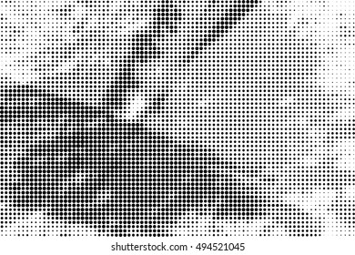 Grunge distressed halftone brushstrokes background 