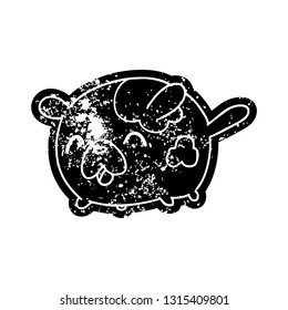 grunge distressed icon kawaii cute patch dog