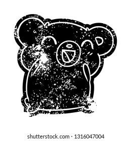 grunge distressed icon kawaii cute teddy bear