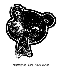 grunge distressed icon kawaii cute teddy bear