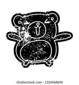 grunge distressed icon kawaii cute teddy bear