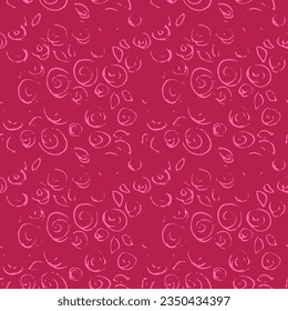 Grunge Distressed Ink Roses Pattern.