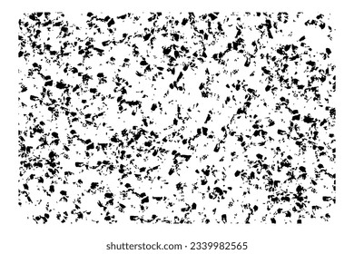 Grunge distressed ink texture overlay. Abstract messy blobs and spatters. Stain and drops backdrop with vintage effect. Isolated. Vector illustration.