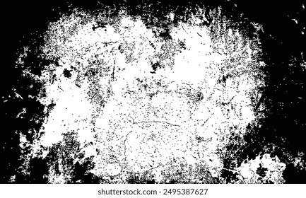 Grunge distressed overlay texture and background - wide banner format background with copy space for text. Grunge texture of chips, cracks,scratches.Soft white grunge.Distressed black grunge texture.