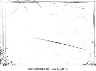 Textura de cobertura angustiada do Grunge com arranhões cinza escuro e manchas em um vetor de fundo branco