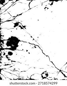 Textura de Vector de diseño de textura de superposición angustiada de grunge sobre fondo transparente. 