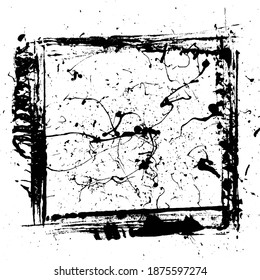 Texture D'Écran Grunge Peint Détaché Sur Fond