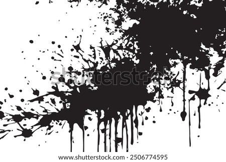 Grunge Distressed Paint Splash Background Overlay Texture.