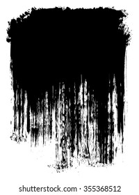 Grunge distressed paintbrush strokes background banner element illustration