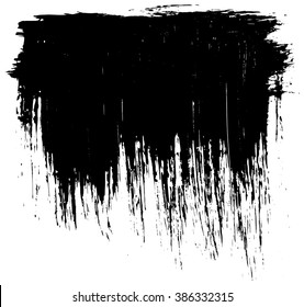 Grunge distressed paintbrush strokes background banner frame element illustration