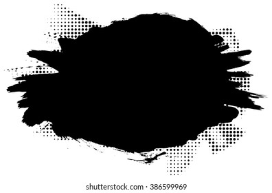 Grunge distressed paintbrush strokes background banner element illustration