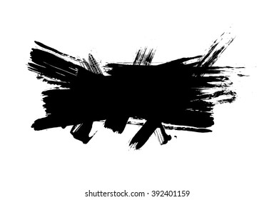 Grunge distressed paintbrush strokes background banner element illustration