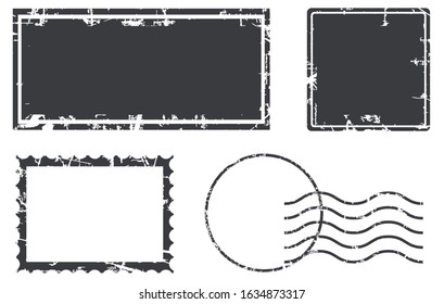 Grunge distressed post stamp set