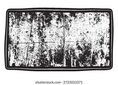 Grunge angustiado marco de rectángulo con Abstractas fondo de textura negro