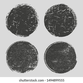 grunge distressed round stamps set