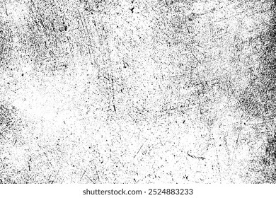 Grunge distressed scratches texture effect. Black and white background.