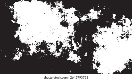 Sobreposição de textura angustiada do grunge, fundo de quadro de pulverizador de tinta rasgada em preto e branco