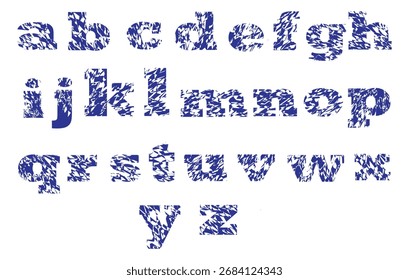 Alfabeto de Vector afligido del grunge. Letras de sello texturizado áspero.