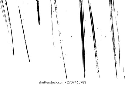Grunge Distressed vertikale und diagonale Linien mit Spitzen abstrakte schwarz-weiße Textur einzeln
