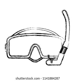 grunge diving mask equipment under water