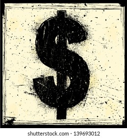 Grunge Dollar Sign