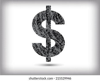 Grunge dollar sign