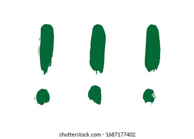 Grunge doodle sketch exclamation and question marks vector set. Vector illustration.