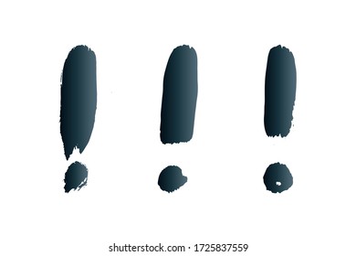 Grunge doodle sketch exclamation and question marks vector set. Collection of question mark and exclamation marks illustration.