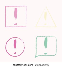 Grunge doodle sketch exclamation and question marks vector set.  Collection of question mark and exclamation marks illustration Question and exclamation marks in sketch.-style.