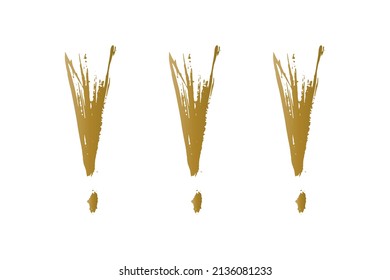 Grunge doodle sketch exclamation and question marks vector set. Exclamation mark.