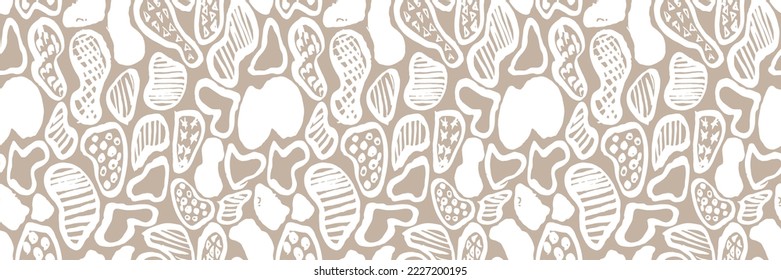 Grunge doodles pattern. Modern fabric design. Tribal ornament seamless pattern. Grunge ethnic background. Contemporary ornaments pattern. 80s, 90s clothes fabric. Boho hippie style.