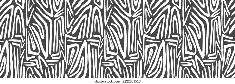 Grunge doodles pattern. Tribal ornament seamless pattern. Grunge ethnic background. Boho hippie style pattern. Modern fabric design. 80s or 90s clothes fabric. Contemporary ornaments.