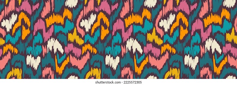 Grunge doodles pattern. Tribal ornament seamless pattern. Grunge ethnic background. Boho hippie style pattern. Modern fabric design. 80s or 90s clothes fabric. Contemporary ornaments.