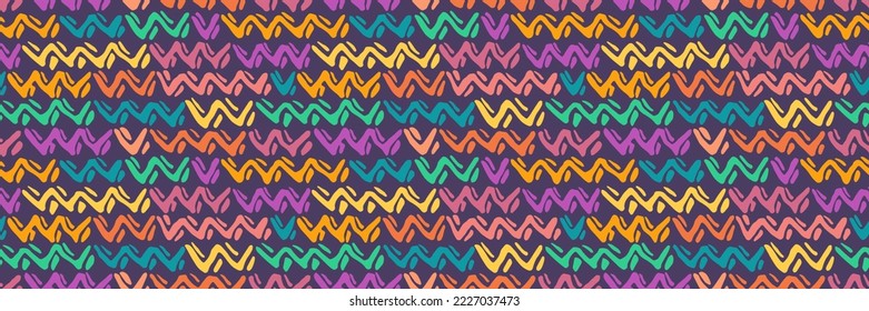 Grunge doodles pattern. Tribal simple ornament seamless pattern. Grunge ethnic background. Simple doodle pattern. Modern fabric design. 80s or 90s clothes fabric. Contemporary ornaments.
