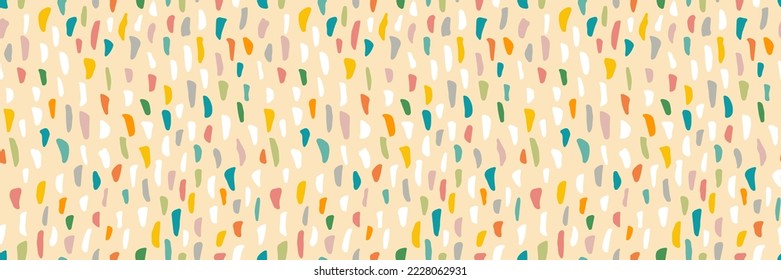Grunge doodles pattern. Tribal simple ornament seamless pattern. Grunge ethnic background. Simple doodle pattern. Modern fabric design. 80s or 90s clothes fabric. Contemporary ornaments.
