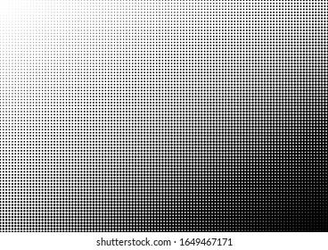 Fondo de puntos gruesos. Textura en peligro en blanco y negro. Superposición monocroma. Fondo degradado de semitonos. Ilustración del vector