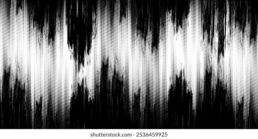 Grunge Dots Background. Black and White Dots Pattern. Faded Texture. Gradient Overlay. Eps 10 vector illustration