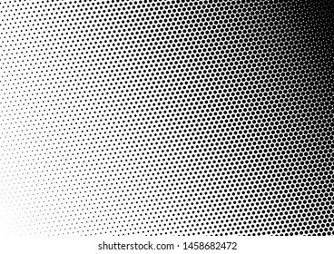 Grunge Dots Background. Distressed Abstract Overlay. Fade Black and White Texture. Monochrome Points Backdrop. Vector illustration